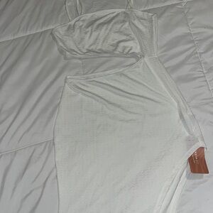 White cut out dress